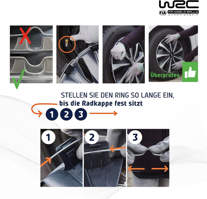 WRC 007598 – 4 Radkappen 15 Zoll, Turbo zweifarbig 15 pouces, 15 pouces