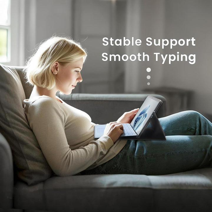 Omnpak Hülle für Surface Pro 9 Tablet, Business-Hülle mit Stifthalter, Einstellbarer Multi-Betrachtu