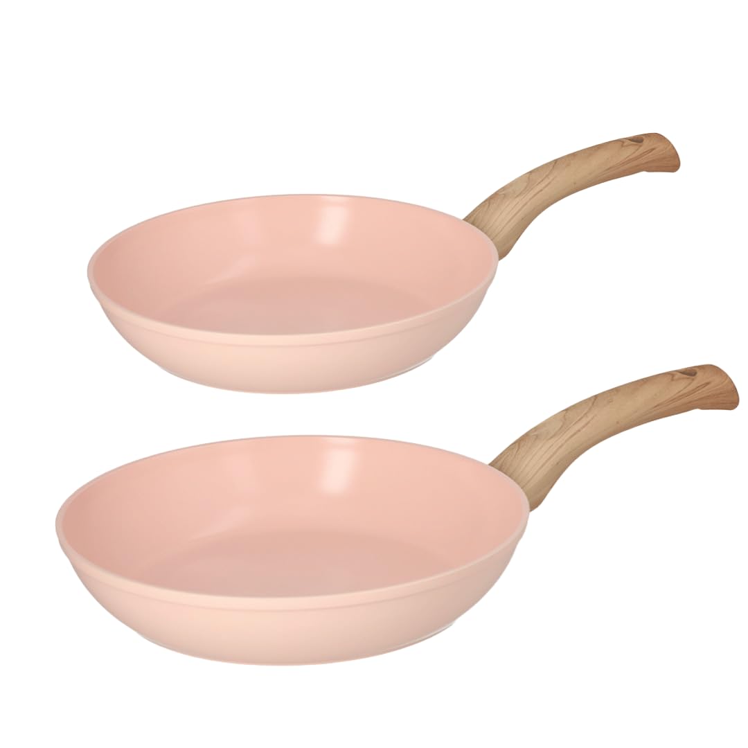 Cook & Pan - Blush Pfannenset 2-teilig-Induktionsgeeignet-PFAS frei Keramik-Beschichtung -Antihaft-