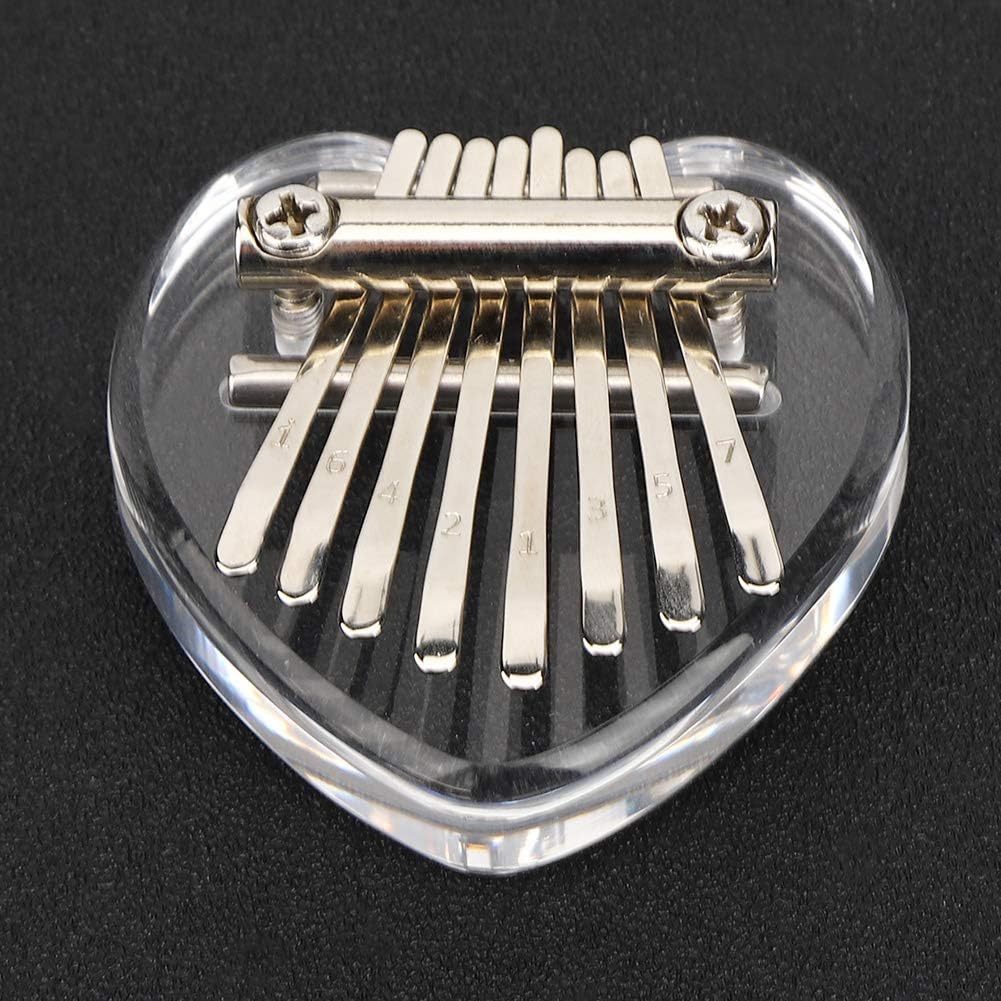 Mini Kalimba Daumenklavier, 8 Keys Kalimba, Mini Tragbares Acryl Daumen Klavier Musikinstrument für