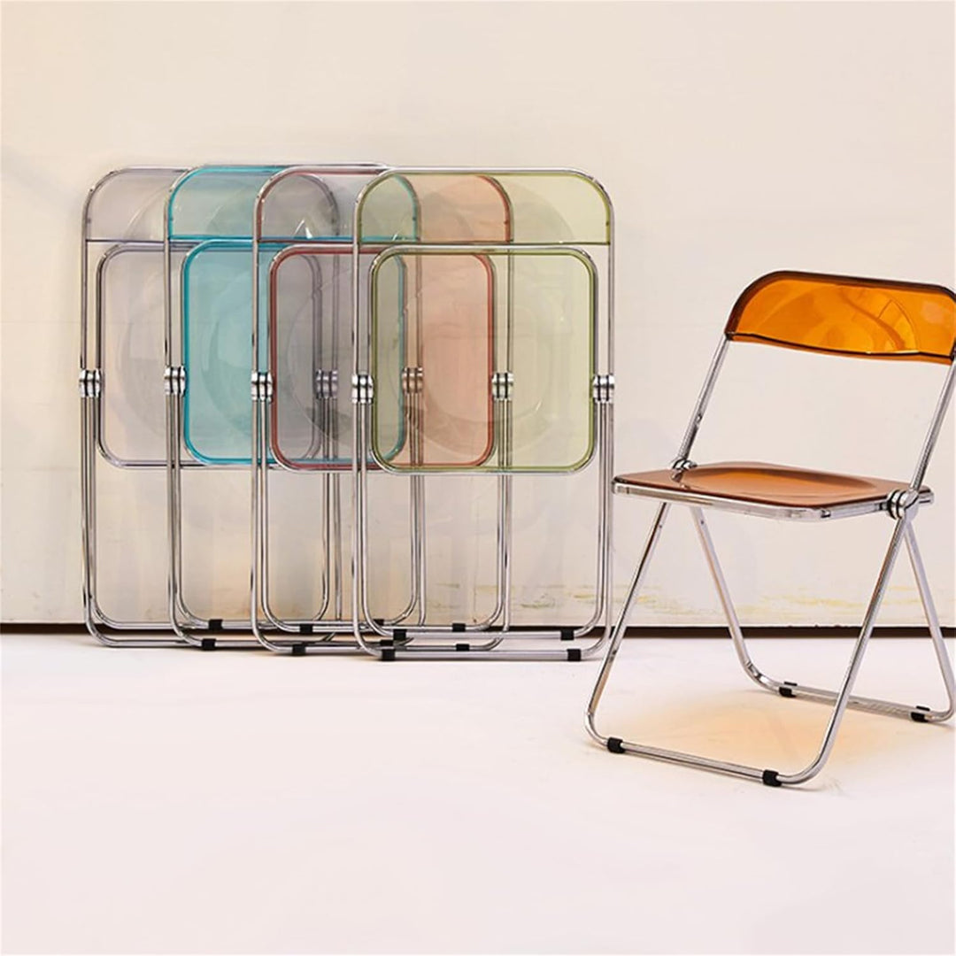 homewell Esszimmerstühle 1er Set, Alek-Klappstühle mit Chromrahmen Stilvoll, Luxus Transparenter Kla