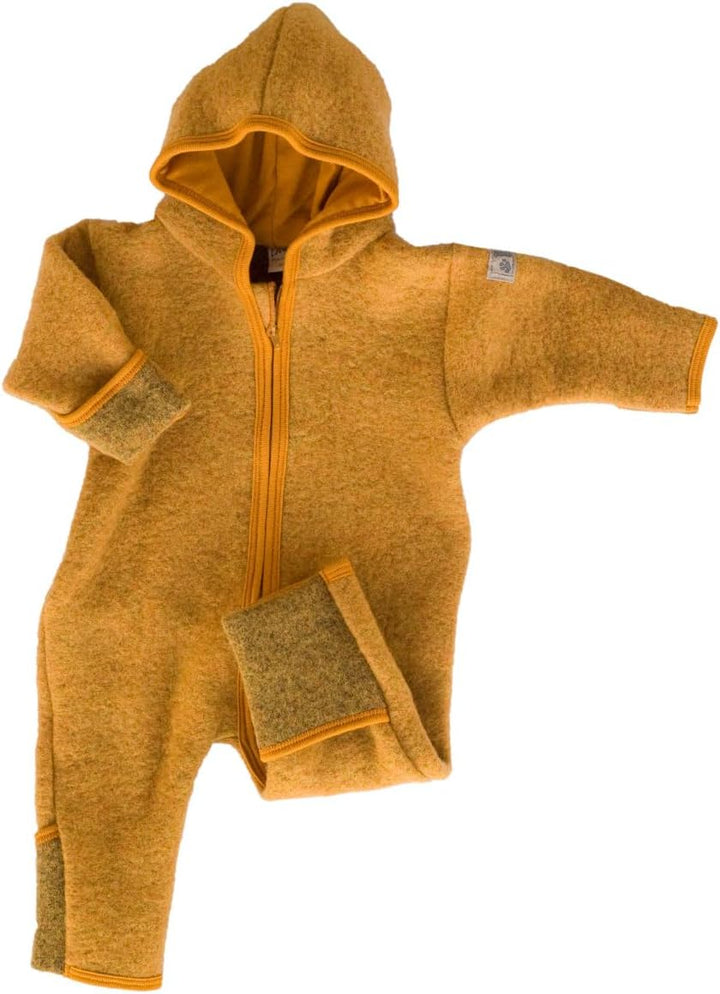 Lilano Wollfilz Winteranzug mit gefütterter Kapuze, 80% Wolle, 20% Bio-Baumwolle, Unisex, Natur, 3-6