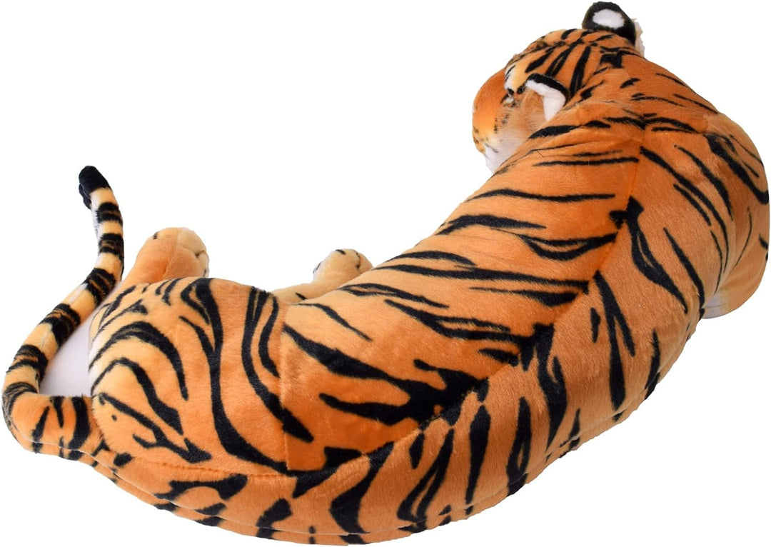 TE-Trend 18789 Plüschtier Tiger Kuscheltier Stofftiger lebensechte Raubkatze liegend Dschungel Stepp