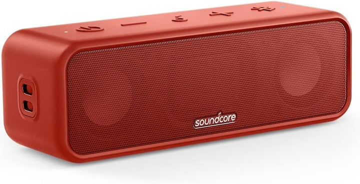 soundcore 3 Bluetooth Lautsprecher, Stereo-Sound, Audiotreiber mit Titan-Membran, PartyCast, BassUp,