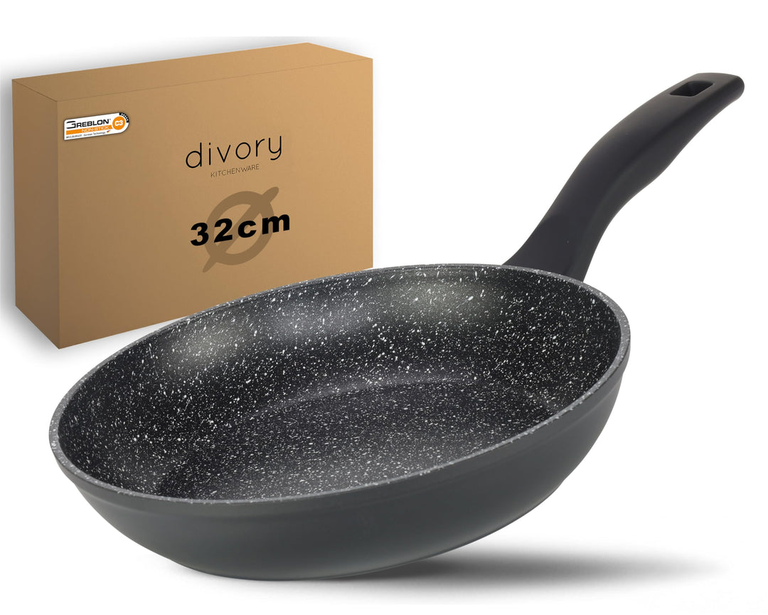 DIVORY beschichtete Bratpfanne – Antihaft beschichtete Pfanne für alle Herdarten – Universalpfanne S