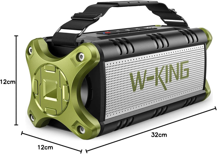 W-KING 50W(70W Gipfel) Bluetooth Lautsprecher IPX6 Wasserdicht, 24 Stunden Laufzeit, 8000mAh Power B