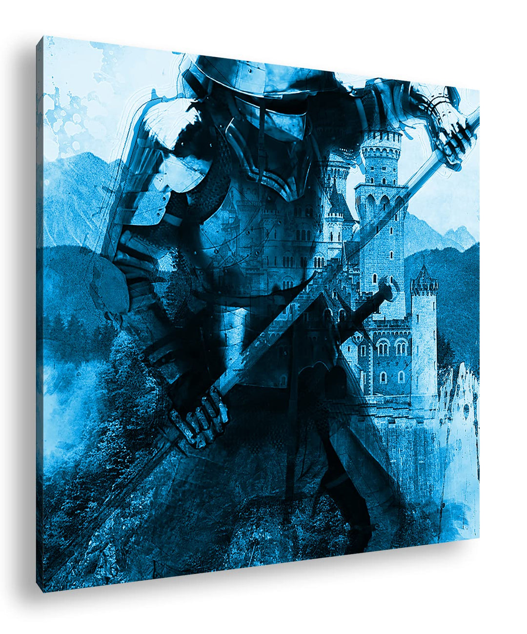 deyoli Mittelalter - Illustration Format: 40x40 Effekt: Zeichnung als Leinwandbild, Motiv auf Echtho