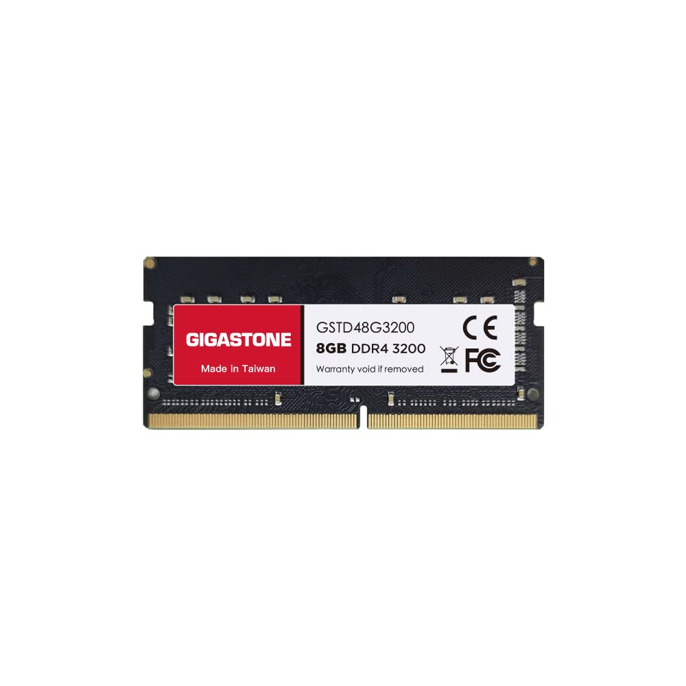 [DDR4 RAM] Gigastone Laptop RAM 8GB DDR4 Ram 8GB DDR4-3200MHz PC4-25600 CL22 1.2V SODIMM 260 Pin/Pol