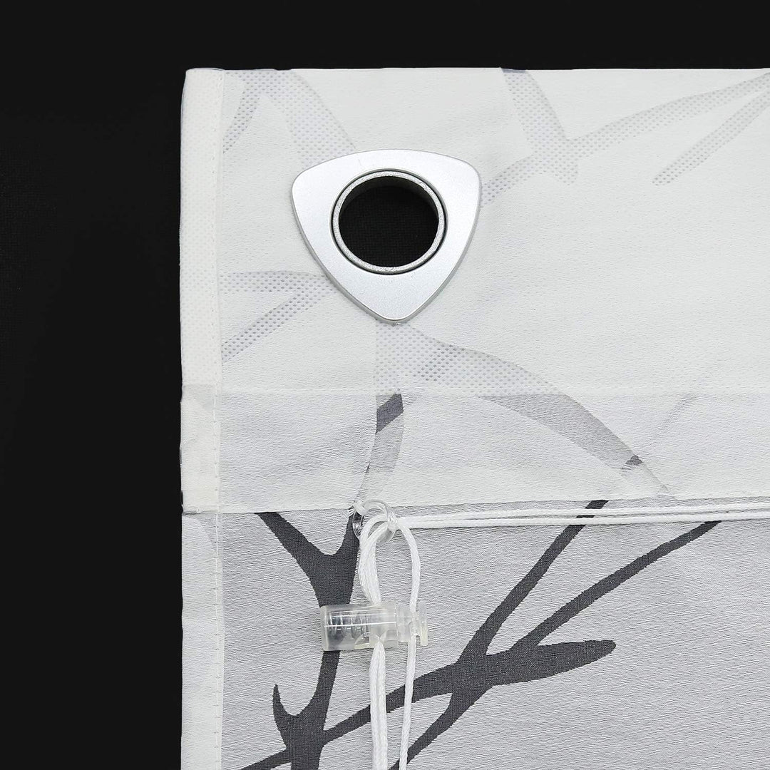 ESLIR Raffrollo mit U-Haken Gardinen Küche Raffgardinen Halbtransparent Ösenrollo Vorhänge Modern Au