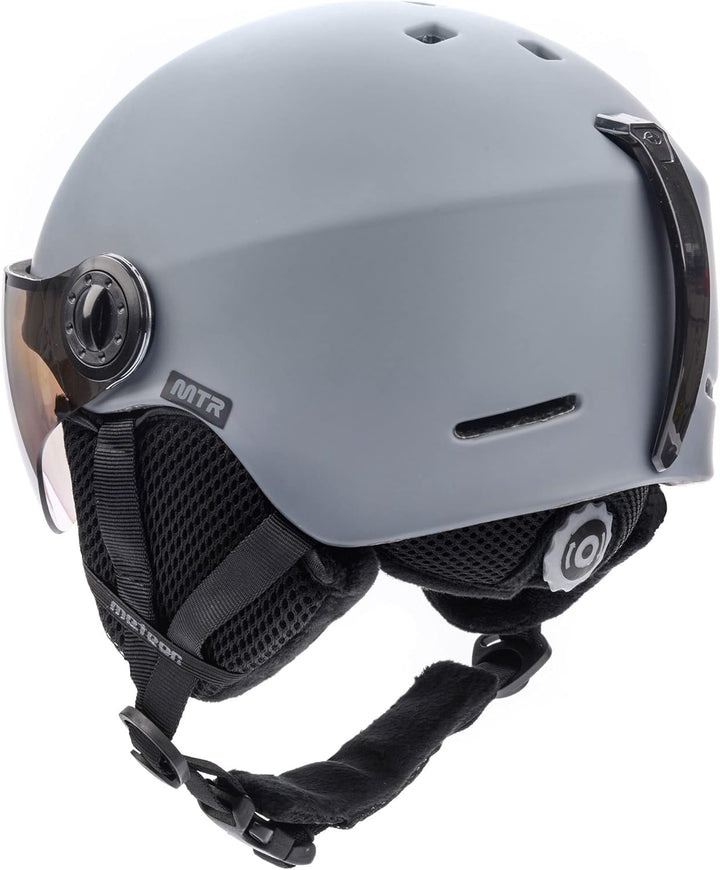 meteor Skihelm Kinder Snowboard Helm Herren Ski Helmet fur Mädchen Jungen Skihelm Damen S (53-55cm)