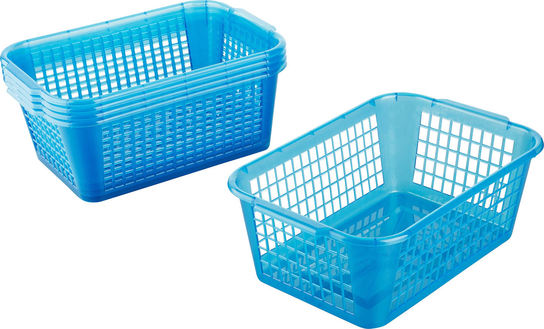 Aufbewahrungskorb 28x20x11cm 4L 5er Set – Allzweckkorb aus robustem Plastik (BPA-frei) – Aufbewahrun