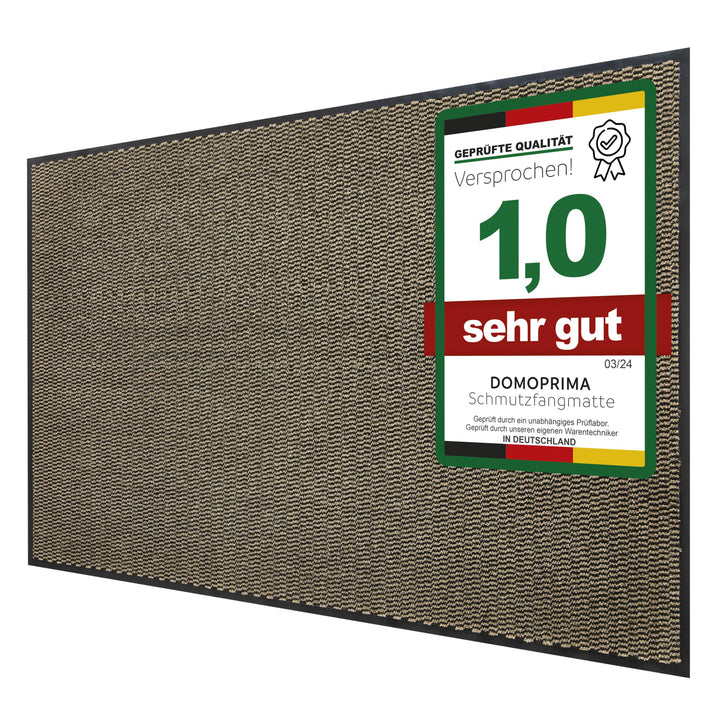 DOMOPRIMA Schmutzfangmatte 90x150 cm braun meliert in Gewerbequalität geruchsneutral Fussmatte für I