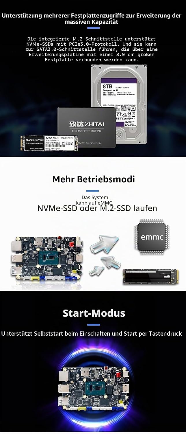 youyeetoo X1 – N5105 x86 Windows Einplatinencomputer – Dualer 4K-Medienserver – Duale M.2-Steckplätz