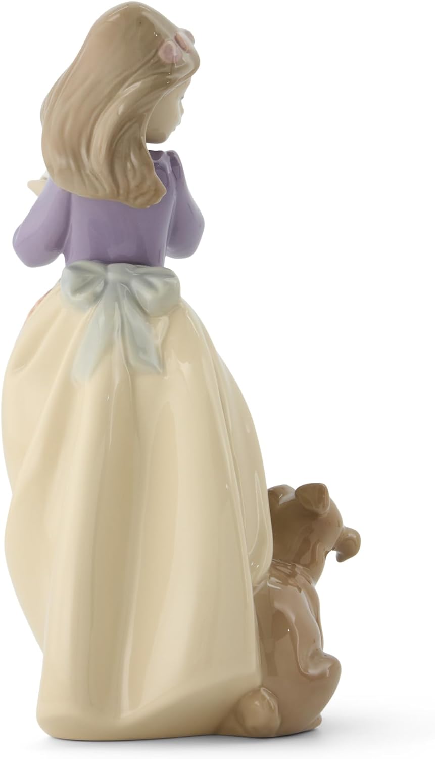 NAO Porcelain by Lladro PUPPY'S Birthday (Special Edition) (Girl Holding Cake with Puppy Dog) 200170