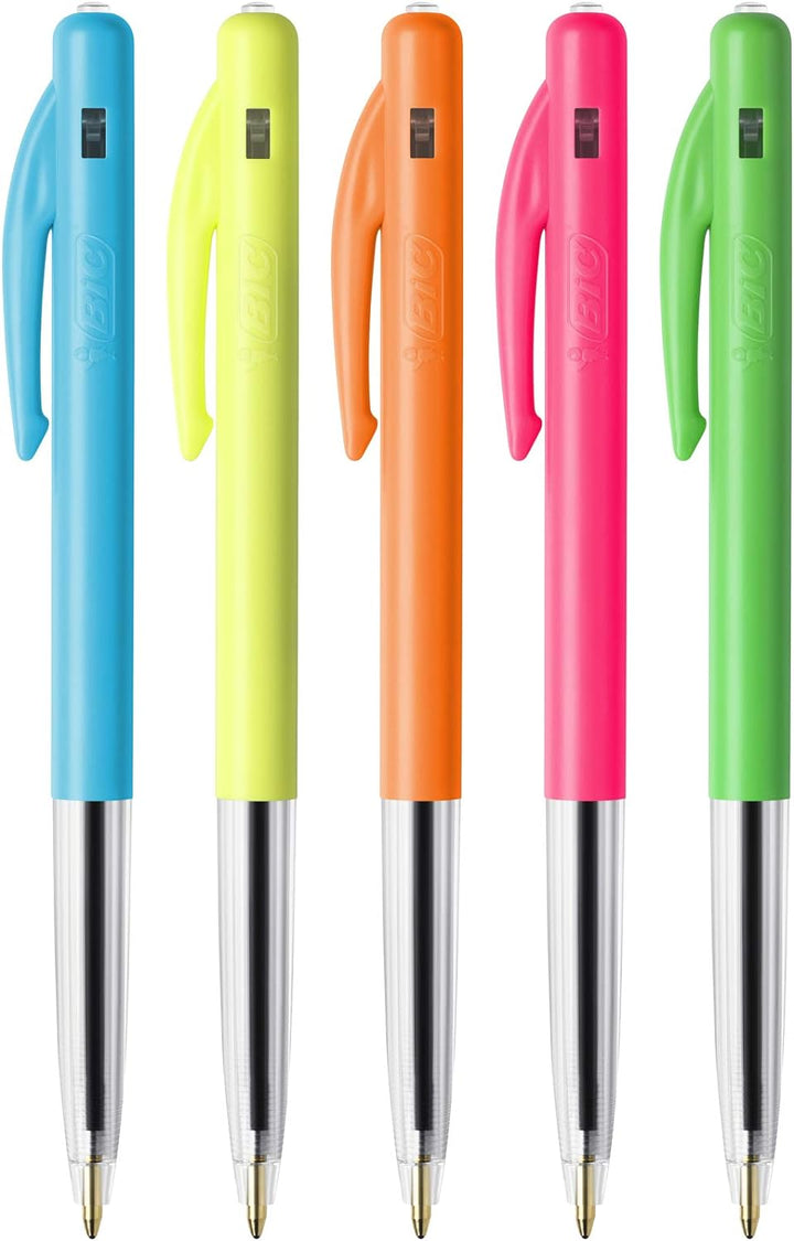 BIC 893582 M10 Original Ultracolors Kugelschreiber, einziehbar, Blau, 50 Stück (1er Pack)
