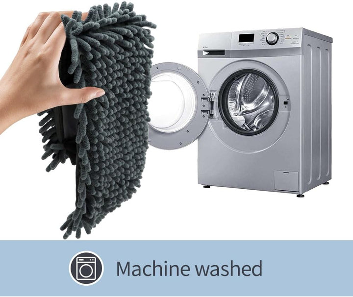 Masthome Flach Bodenwischer Set,128 cm Chenille Flach Wischmopp mit 4 Wischpads,Wischer Set für Schn
