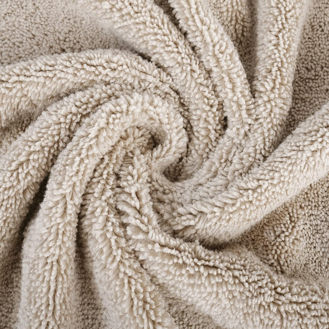 Polyte - Handtuch-Set - schnelltrocknende & fusselfreie Mikrofaser - 6-teilig (Beige), Beige