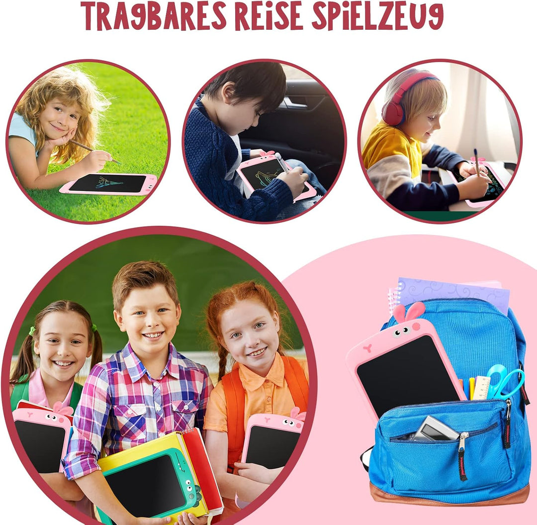 LCD Schreibtafel ab 2 3 4 5 6 Jahre Mädchen Junge Kinder Spielzeug, 8,5 Zoll Bunte Bildschirm LCD Za
