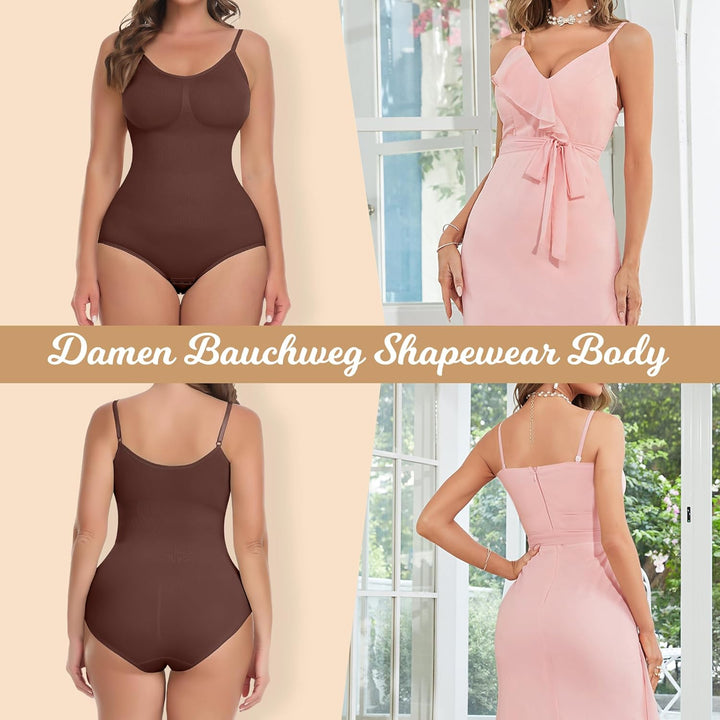 Joyshaper Shapewear Damen Stark Formend Bauchweg Body Shaper Butt Lift Miederbody Slimfit U-Ausschni
