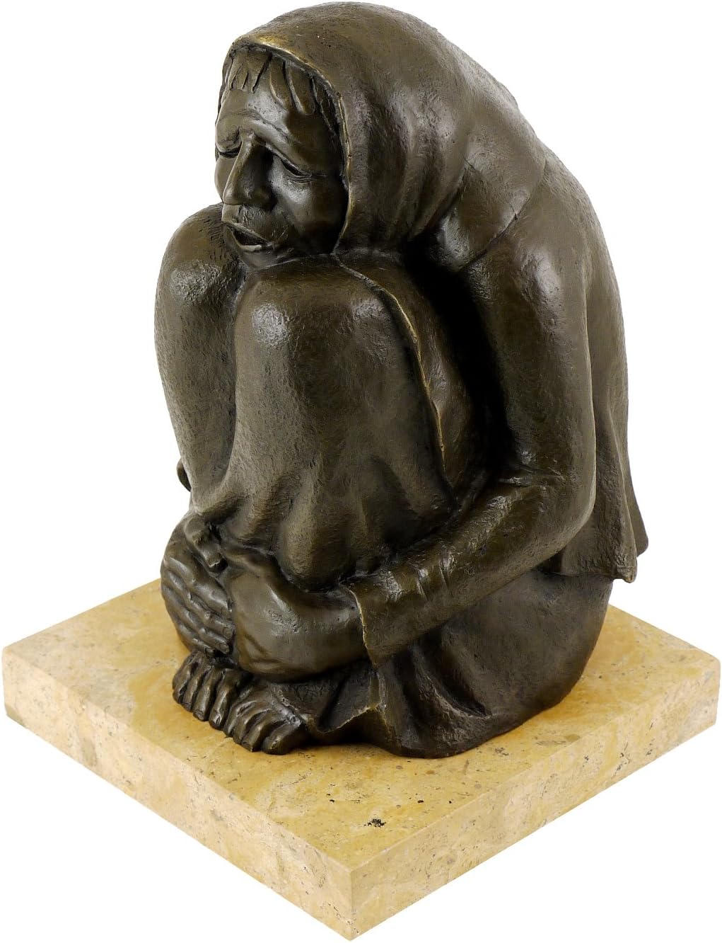 Moderne Bronzefigur - Frierende Alte (1937) - signiert - Ernst Barlach Skulpturen kaufen - Moderne K