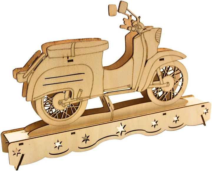 Ostalgie Moped Schwippbogen, DDR - Moped Schwibbogen, Lichterbogen Ostalgie, Schwibbogen DDR-Fahrzeu