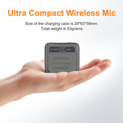 comica Vimo-S UC 2.4GHz Lavalier Wireless Mikrofon für USB-C Android Smartphone mit Ladebox, 200M Üb