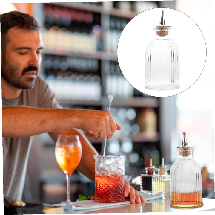 DOITOOL Glasflasche Für Wein Absinth Getränke Und Whisky Mit Deckel Aus Bruchfestem Material Elegant