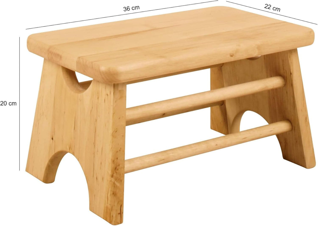 BioKinder Max Tritthocker Schemel Hocker aus Massivholz Erle 34 x 21,5 x 20 cm