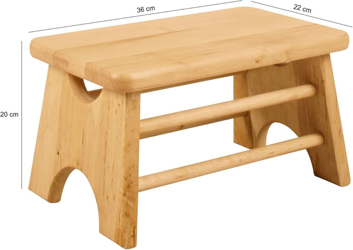 BioKinder Max Tritthocker Schemel Hocker aus Massivholz Erle 34 x 21,5 x 20 cm