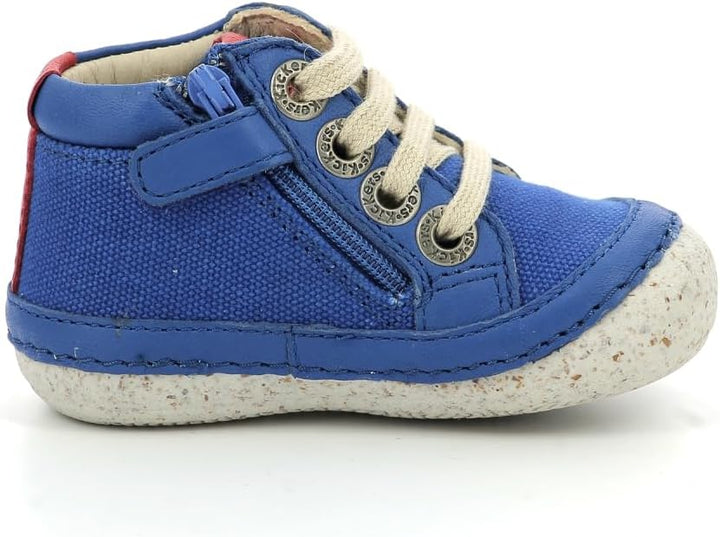 Kickers Unisex Kinder Sonistreet Stiefelette 19 EU Blau Rot, 19 EU Blau Rot
