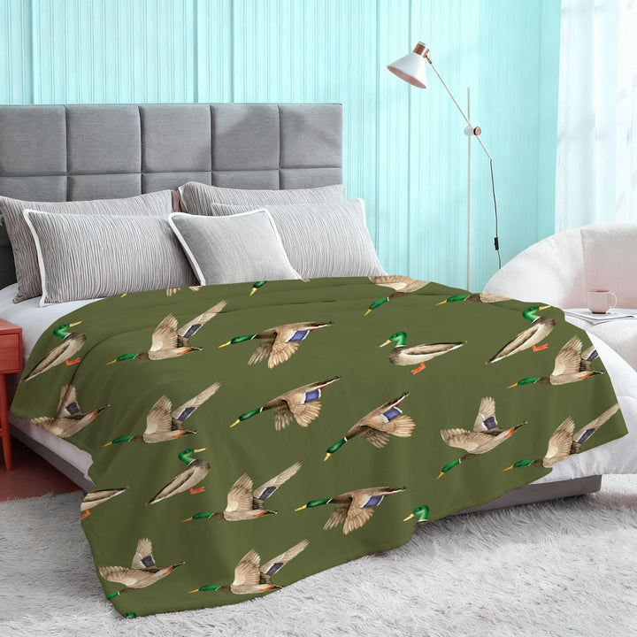Mallard Ente Decke für Frauen Süsse Enten Decke werfen Sachen Plüsch Flannel Warme Bequeme Bettwäsch