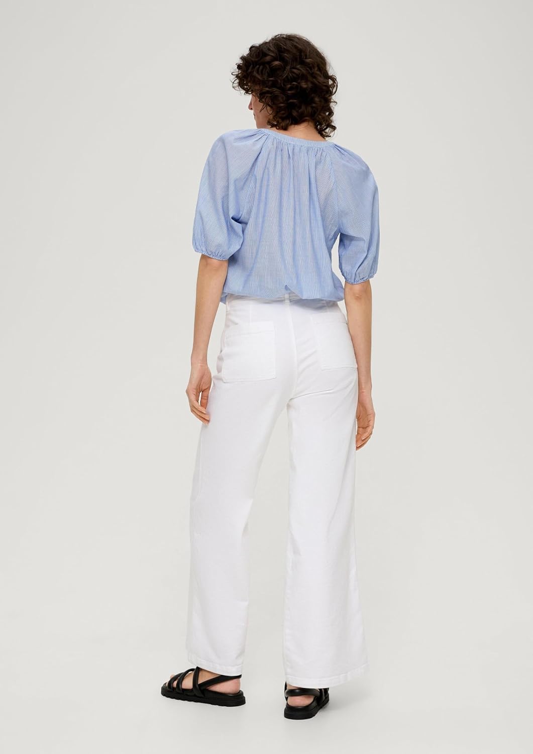 s.Oliver Streifenbluse aus Viskosemix 42 55h5_royalblau, 42 55h5_royalblau