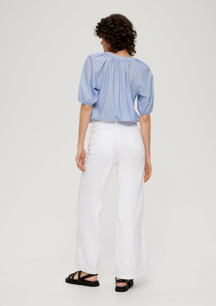 s.Oliver Streifenbluse aus Viskosemix 42 55h5_royalblau, 42 55h5_royalblau