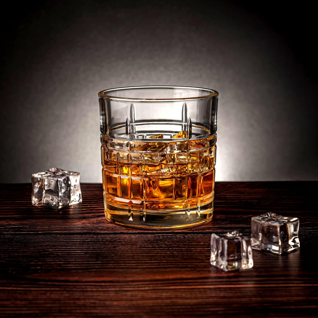 KIAPPO Whiskygläser Set 320 ml - 6 Stück Whiskey Glass - Glasses für Rum Gin Cognac Bourbon - Trinkg