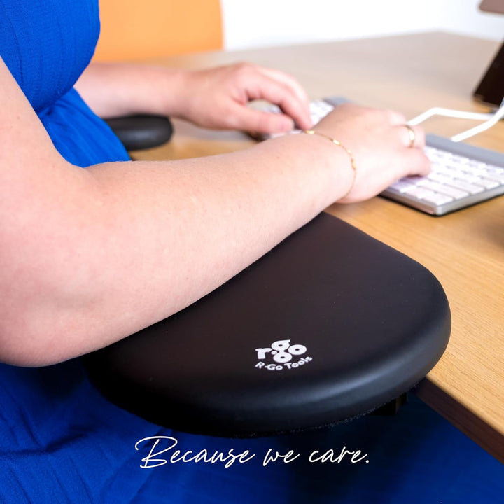 R-Go Split Armlehne für Schreibtisch, Ergonomische armstütze Verlängerung, Ellbogen- und Handgelenks