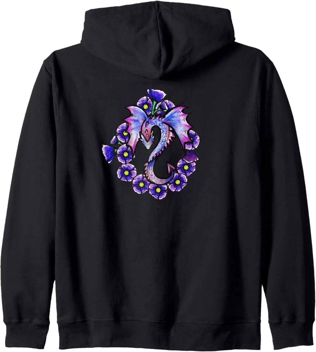 Purple Floral Dragon Kapuzenjacke