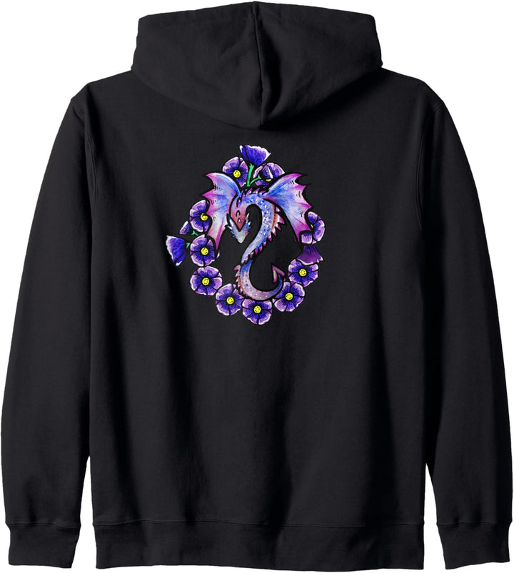 Purple Floral Dragon Kapuzenjacke