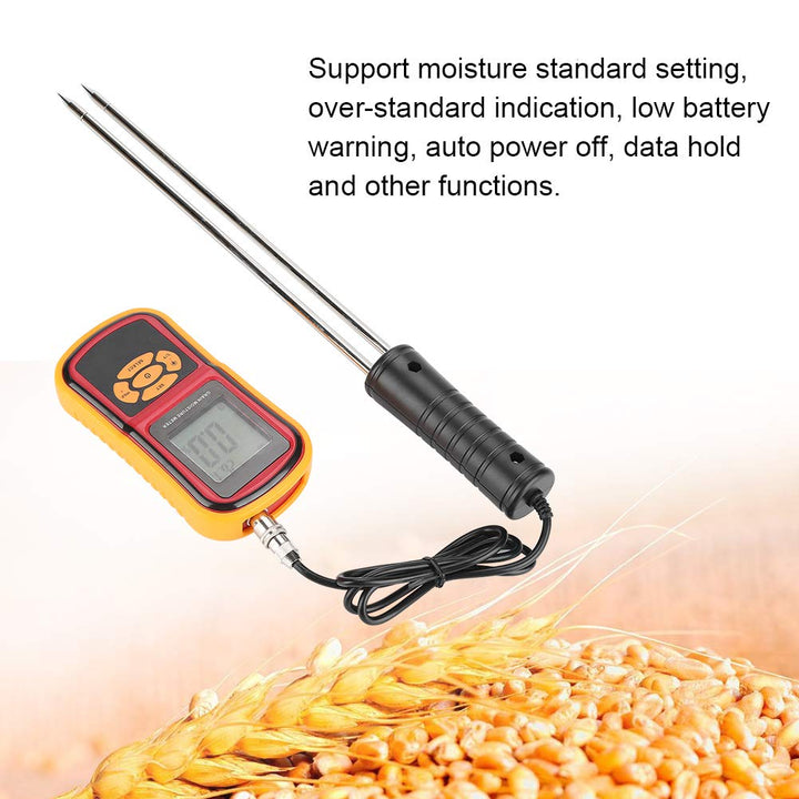 Feuchtemessgerät Digital Grain GM640 Feuchtetester LCD-Getreidetester Feuchtetemperatur Messer für W