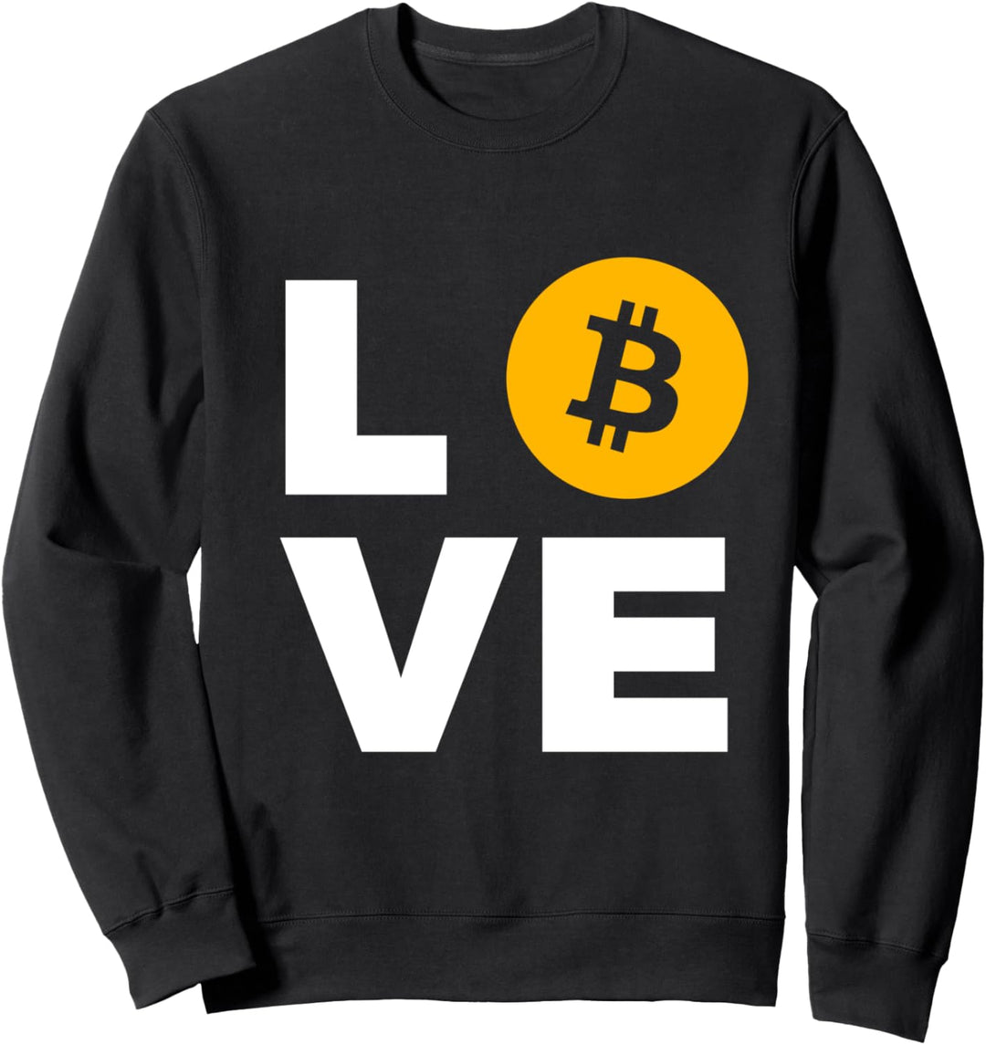 Bitcoin Unterstützung Krypto Krypto-Währung Bitcoin Liebe Sweatshirt