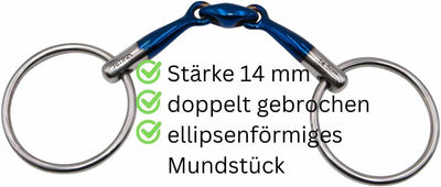 AMKA Wassertrense Sweet Iron doppelt gebrochen Stärke 14 mm Ringe 65 mm 12,5, 12,5