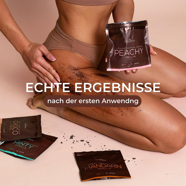 COCOSOLIS SCRUB Kaffee-Body Scrub-Set - ätherische Öle - Das perfekte luxuriöse Geschenkset Frauen -