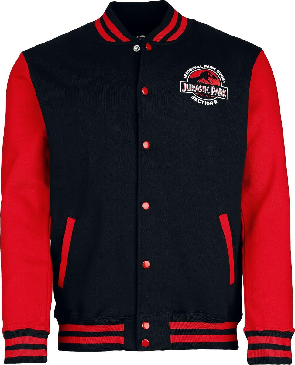 jurassic_park - Schwarz und Rot Herren Jacke - S