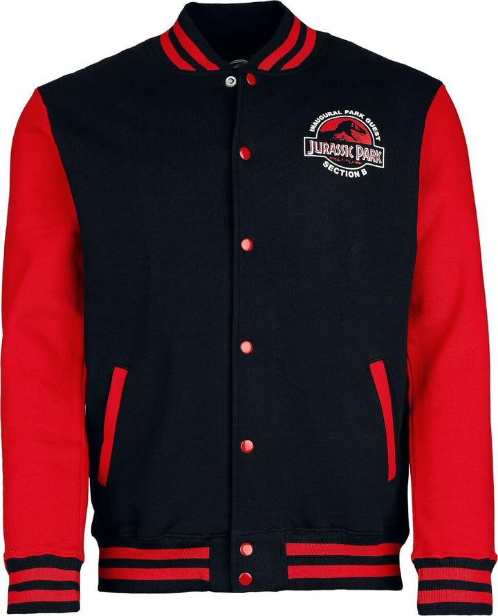jurassic_park - Schwarz und Rot Herren Jacke - S