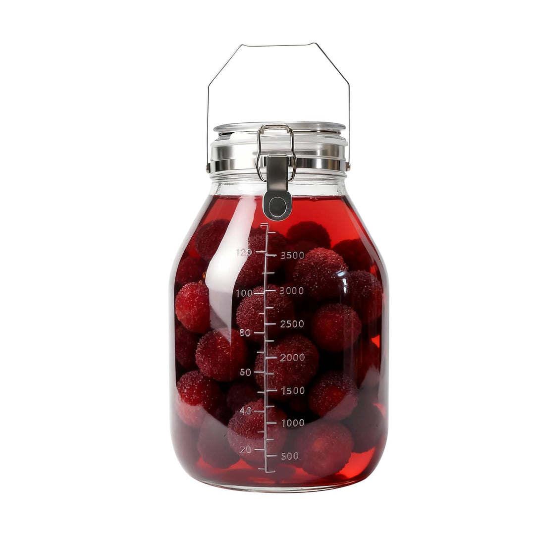 4L Glasverschlossenes Glas – Aufbewahrungsbehälter mit Schnappverschluss – Fermentiergläser – Fermen