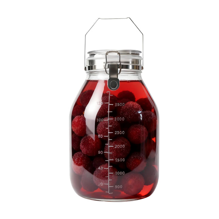 4L Glasverschlossenes Glas – Aufbewahrungsbehälter mit Schnappverschluss – Fermentiergläser – Fermen
