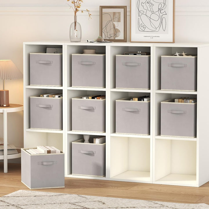 Lifewit 12 Stück Aufbewahrungswürfel, Aufbewahrungsbox aus Stoff, Ordnungsboxen aus Vliesstoff mit G