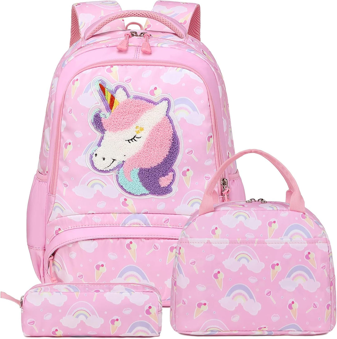 Schulrucksack Kinder Mädchen Grundschule Schultaschen Sets für Mädchen Kinderrucksack Daypack Gross