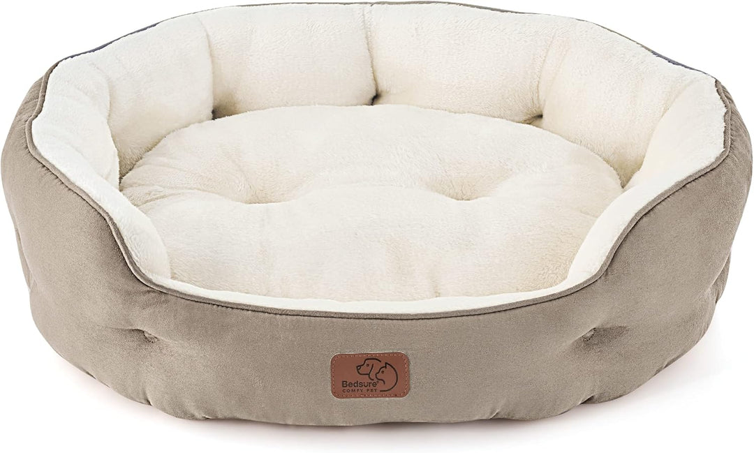 Bedsure Katzenbett waschbar Katzen Bettchen - 63x53x20cm Katzen Bett mit Zweiseitig Innenkissen Katz