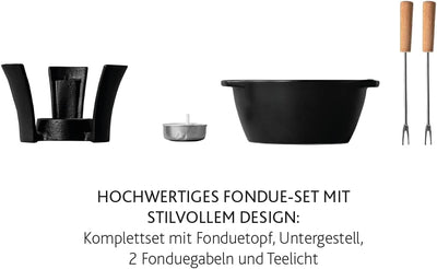 Boska Fondue-Set Party Mini/Für Käsefondue und Sosse / 300 ml/Spülmaschinenfester Fonduetopf