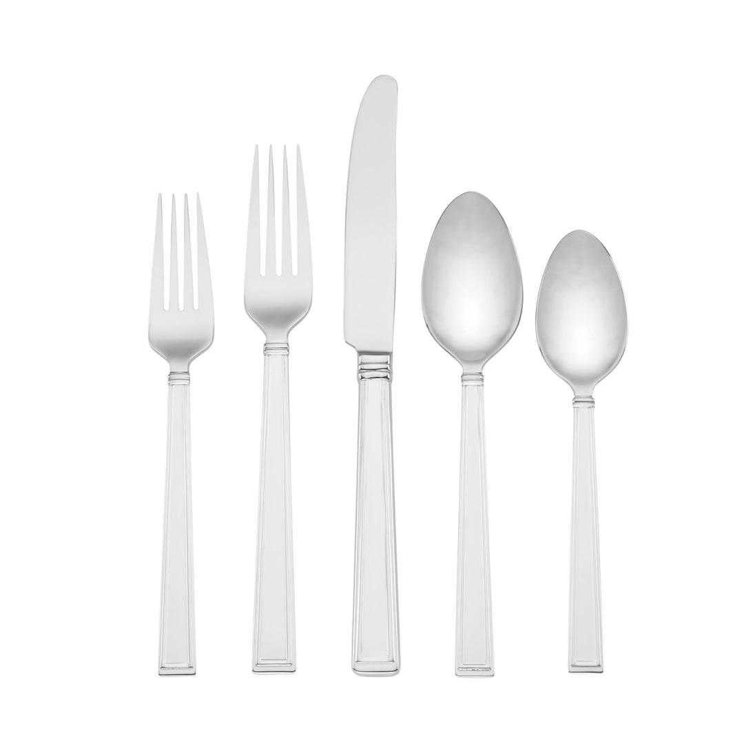 Lenox 883708 Piece Flatware Bratton Besteck-Set, 65-teilig, Edelstahl, metallisch, Bratton
